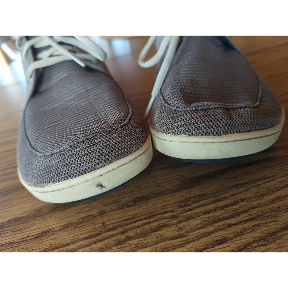Olukai‎ Nohea Moku Grey Mesh Boat Shoes Slip On Sneakers Men's Size 10.5 Gray